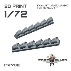 77propeller Prp7018 1/72 Exhaust Arado Ar-240 For Revell Kit Variant 2