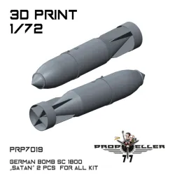 77propeller Prp7019 1/72 German Bomb Sc 1800 Satan 2 Pcs For All Kit