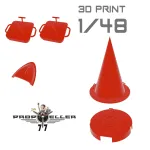 77propeller Prp702 1/48 1/48 Mig-21 Fod Cover Set Intake Exhaust Anti Surge Shutters Atack Senzor