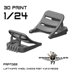 77propeller Prp7022 1/24 Luftwaffe Wheel Chocks Post War 2 Pieces