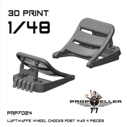 77propeller Prp7024 1/48 Luftwaffe Wheel Chocks Post War 4 Pieces