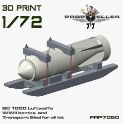 77propeller Prp7050 1/72 Sc 1000 Luftwaffe Wwii Bombs And Transport Sled