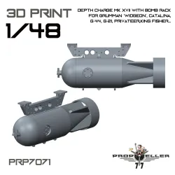 77propeller Prp7071 1/48 Depth Charge Mk Xvii With Bomb Rack Resin Kit