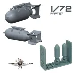 77Propeller PRP757 1/72 US 1000 lb bomb for all kit A-36 Apache and P-51 B/C