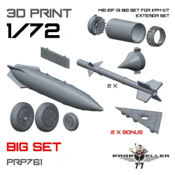 77propeller Prp761 1/72 1/72 1/72 Mig-21f-13 Big Set For Kpm Kit Exterior Set