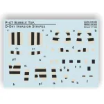 Print Scale Prs144-026 1/144 P-47 Bubble Top D-day Invasion Stripes Decal For Aircraft