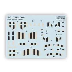 Print Scale Prs144-027 1/144 P-451d Mustang D-day Invasion Stripes Decal For Aircraft