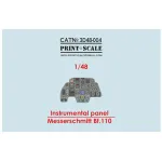 Print Scale Prs3d48-004 1/48 3D decal Instrumental Panel Bf 110e For Eduard Set