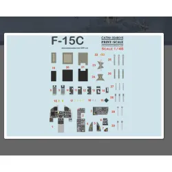 Print Scale 3d48-015 1/48 Instrumental Panel And Cocpit F 15c
