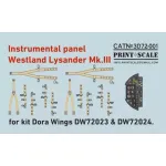 Print Scale 3d72-001 1/72 Instrumental Panel Westland Lysander Mk 3