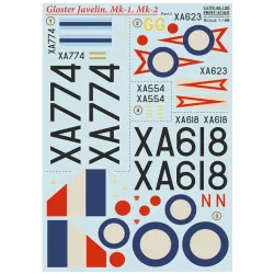 Print Scale 48-198 1/48 Decal For Gloster Javelin Mk-1 Mk-2 Part 2 The Complete Set 2 Leaf
