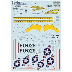 Print Scale 48-313 1/48 F-86a Colorful Early Sabres The Complete Set 1/5 Leaf Part 6 New