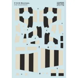 Print Scale 48-326 1/48 P-51d Mustang D-day Invasion Stripes Set Of Two Sheets