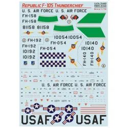 Print Scale 72-462 1/72 Decal For F-105 Thunderchief Part 3