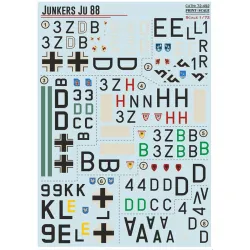 Print Scale 72-492 1/72 Decal For Ju-88 A The Complete Set 1/5 Leaf
