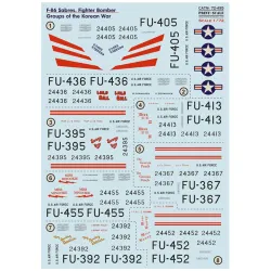 Print Scale 72-495 1/72 Decal For F-86 Sabres Of The Fighter Bomber Groups The Complete Set 2 Leaf