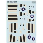 Print Scale 72-542 1/72 Decal For P-47d Razorback D-day Invasion Stripes