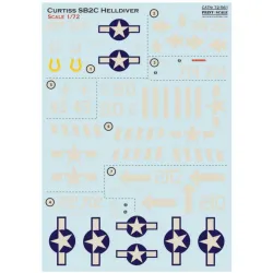 Print Scale 72-561 1/72 Decal For Curtiss Cb2c Helldiver