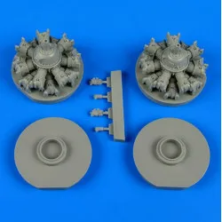 Quickboost 48554 1/48 B-25 Mitchell Engines For Italeri Accessories For Aircraft