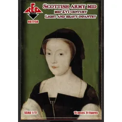 Red Box 72158 1/72 Scottish Army Mid Xvi Century Light And Heavy Infantry Figures Model Kit