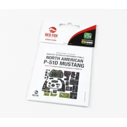 Red Fox Qs-24030 1/24 North American P-51d Mustang 3d Acrylic Instrument Panels