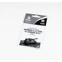 Red Fox Qs35019 1/35 Numbers Letters For German Afvs Vol 01 3d Colored Acrylic Resin Parts
