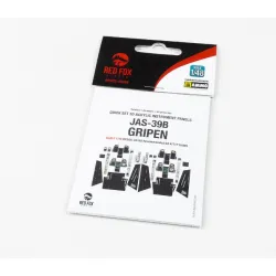 Red Fox Qs-48188 1/48 Jas-39b Gripen 3d Acrylic Instrument Panels For Kitty Hawk