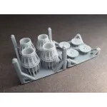 Rise144 Models Rm056 1/144 B-1b Lancer Exhaust Mix Open/Close Exhaust Academy