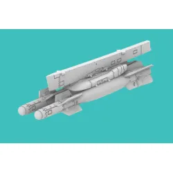 Rise144 Models Rm100 1/144 Auf-2 Twin Bomb Rack With Center Pylon With 2x Gbu-22 For Mirage 2000/Mirage F1