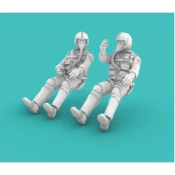 Rise144 Models Rm32002 1/32 1/32 Vietnam Era Pilots Sitting, Set No 2 2x Pilots