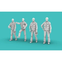 Rise144 Models Rm72020 1/72 Vietnam Era Pilots Standing 4x Pilots, Diff Poses