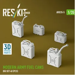 Reskit Rs-avu35-0005 1/35 Modern Army Fuel Cans Big Set 3d Printed