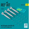 Reskit Rs32-0495 1/32 Mk83 Bombs With Bsu-85 4 Pcs F-14 F/A-18 Av-8b S-3 3d Printed