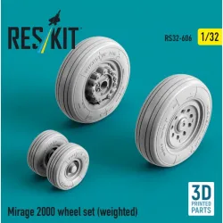 Reskit Rs32-0606 1/32 Mirage 2000 Weighted Wheel Set 3d Printed