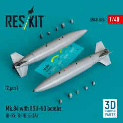 Reskit Rs48-0526 1/48 Mk.84 With Bsu-50 Bombs 2 Pcs Resin Kit