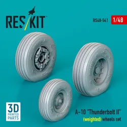 Reskit Rs48-0541 1/48 A-10 Thunderbolt Ii Weighted Wheels Set