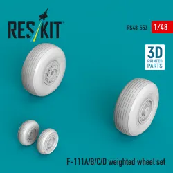 Reskit Rs48-0553 1/48 F-111a/B/C/D Weighted Wheel Set