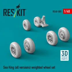 Reskit Rs48-0585 1/48 Sea King All Versions Weighted Wheel Set