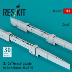 Reskit Rs48-0587 1/48 Su-24 Fencer Adapter For Storm Shadow / Scalp-eg 2 Pcs 3d Printed