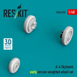 Reskit Rs48-0594 1/48 A-4 Skyhawk Early Version Weighted Wheel Set