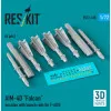 Reskit Rs72-0490 1/72 Aim-4d Falcon Missiles With Launch Rails For F-4d/E 4 Pcs 3d Printed