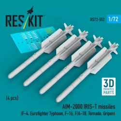 Reskit Rs72-0522 1/72 Aim-2000 Iris-t Missiles F-4 Eurofighter Typhoon F-16 Typhoon, F-16, F/A-18, Tornado, Gripen