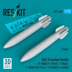 Reskit Rs72-0588 1/72 B43-0 Nuclear Bombs 2 Pcs Resin Kit