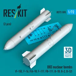 Reskit Rs72-0590 1/72 B83 Nuclear Bombs 2 Pcs Resin Kit