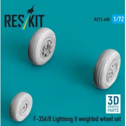 Reskit Rs72-0608 1/72 F-35a/B Lightning Ii Weighted Wheel Set 3d Printed
