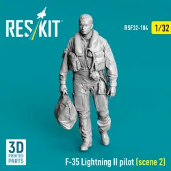 Reskit Rsf32-0104 1/32 F-35 Lightning Ii Pilot Scene 2 3d Printed