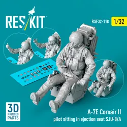 Reskit Rsf32-0118 1/32 A-7e Corsair Ii Pilot Sitting In Ejection Seat Sju-8/A