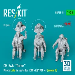 Reskit Rsf35-0011 1/35 Ch-54a Tarhe Pilots Late In Seats For Icm Kit 1968 Scene 2 3 Pcs