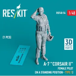 Reskit Rsf48-0054 1/48 A7 Corsair 2 Female Pilot In A Standing Position Type1 1pcs 3dprinted