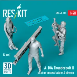 Reskit Rsf48-0119 1/48 A-10a Thunderbolt Ii Pilot On Access Ladder Airmen 3 Pcs 3d Printed